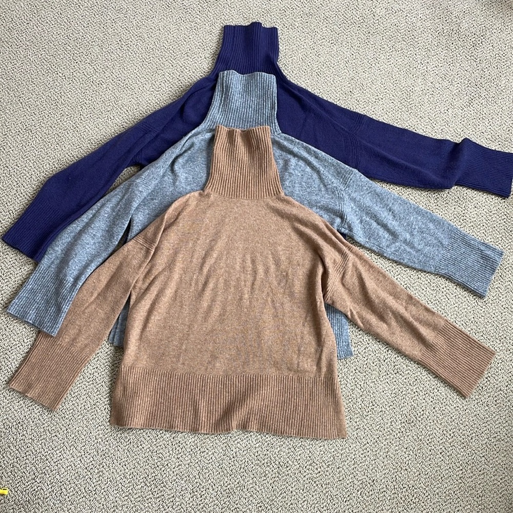 Bundle of 3 small JCrew Turtleneck sweaters in Supersoft yarn